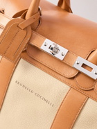 Brunello Cucinelli - Panelled Full-Grain Leather Weekend Bag