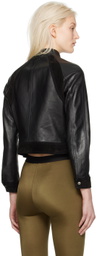 TOM FORD Black Cropped Leather Jacket