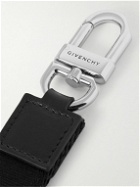 Givenchy - Logo-Print Webbing and Silver-Tone Key Fob
