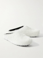 Marni - Fussbett Calf Hair Slippers - White