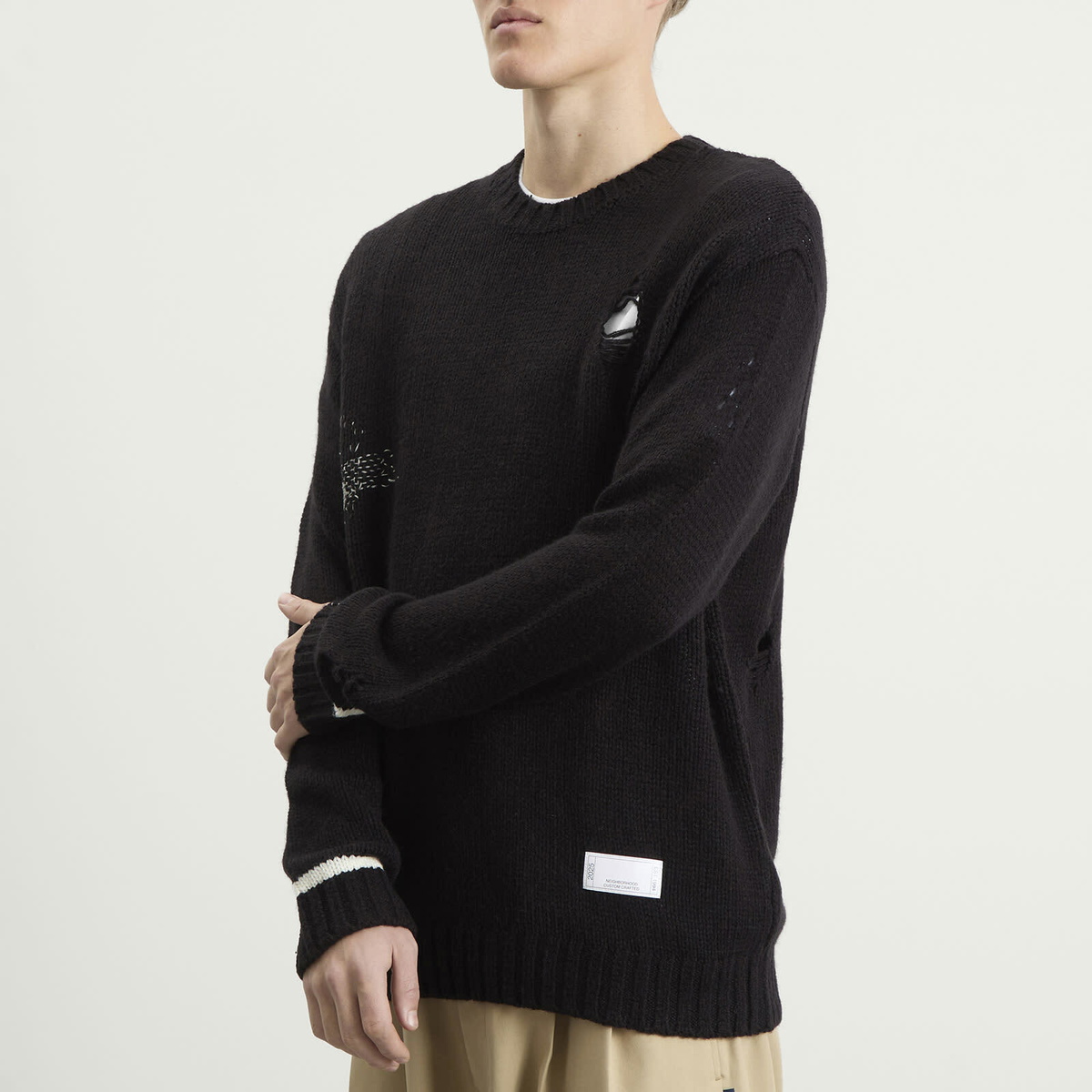 Neighborhood Men's Savage Crewneck Sweater in Black Neighborhood
