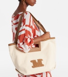 Max Mara Ecru Small canvas tote bag