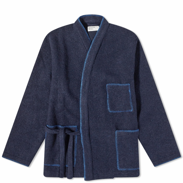 Photo: Universal Works Men's Blanket Stitch Kyoto Work Jacket in Navy