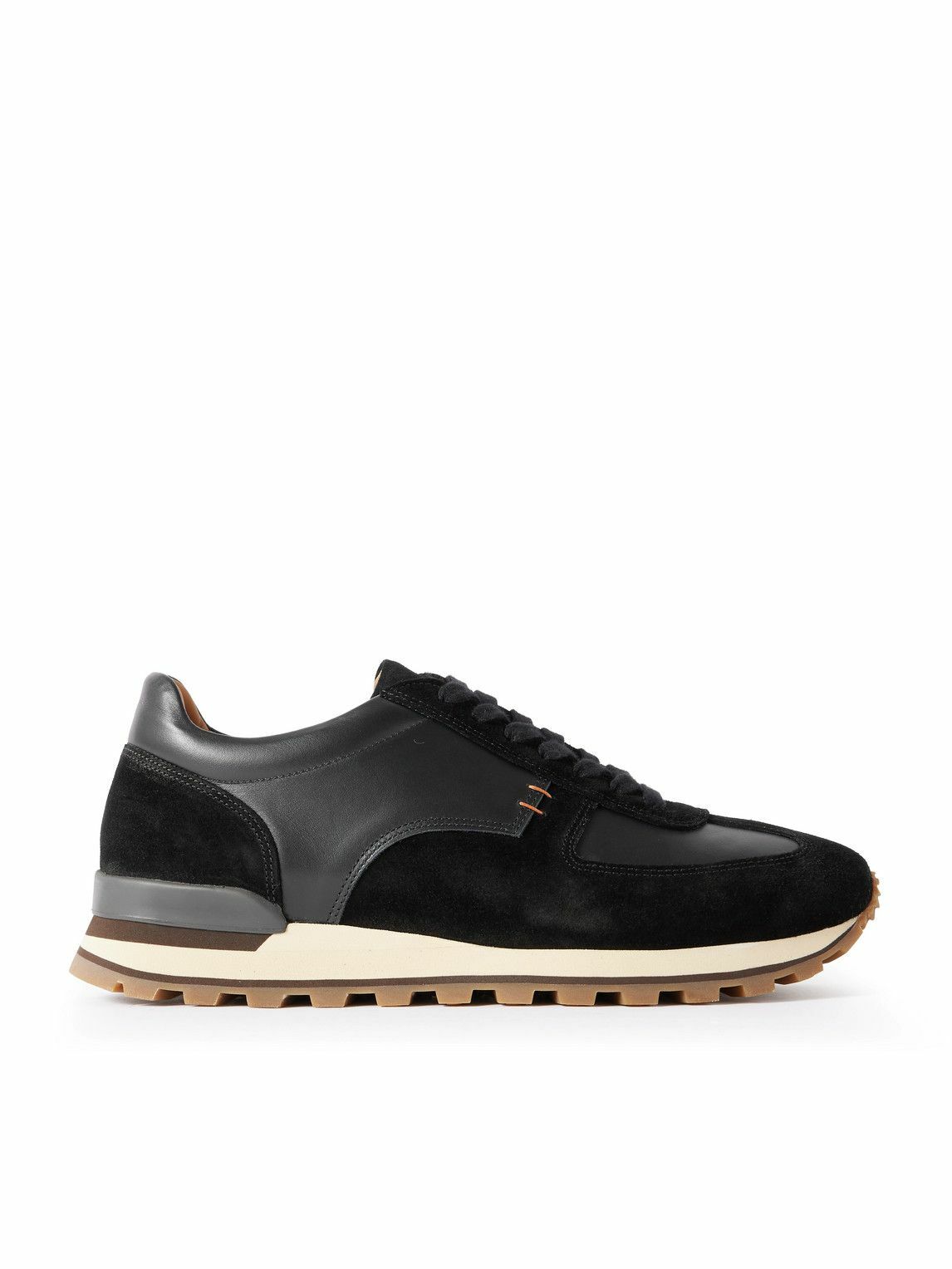Mr P. - Carlos Suede and Leather Sneakers - Black