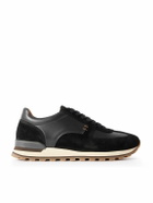 Mr P. - Carlos Suede and Leather Sneakers - Black