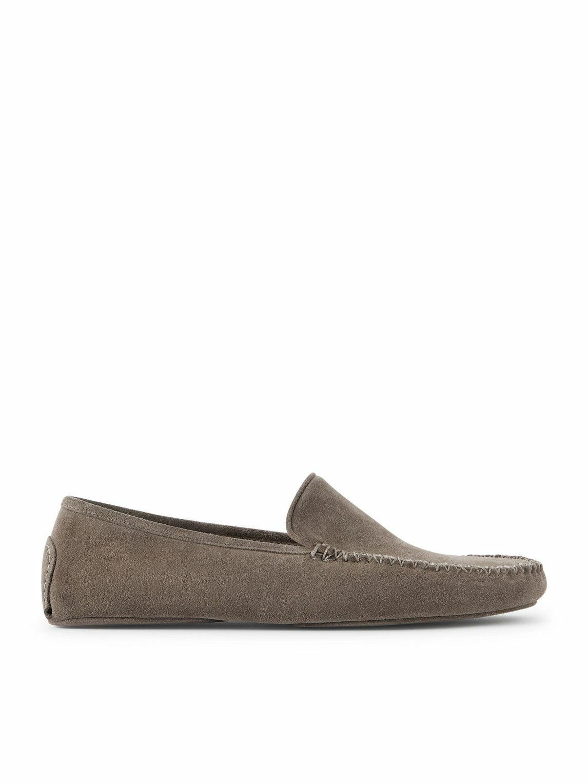 Thom Sweeney - Cashmere-Lined Suede Slippers - Brown