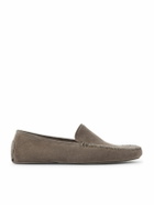 Thom Sweeney - Cashmere-Lined Suede Slippers - Brown