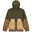 Barena Panelled Check Hooded Jacket