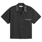 TOGA ARCHIVES Women's TOGA Plain Weave Metal Short Sleeve Shirt in Black