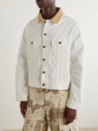Cherry Los Angeles - Corduroy-Trimmed Denim Jacket - Neutrals