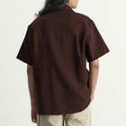 Drôle de Monsieur Men's Viscose Pocket Shirt in Brown