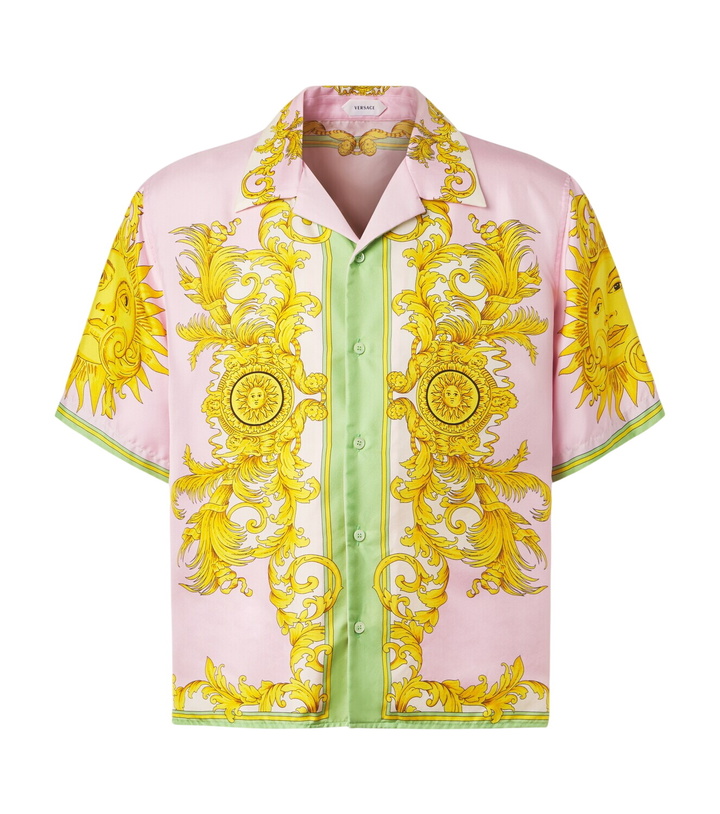 Photo: Versace Printed silk shirt