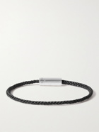 LE GRAMME - 5g Braided Cord and Sterling Silver Bracelet - Black