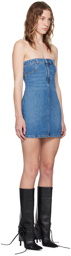 Alexander Wang Blue Tube Denim Minidress