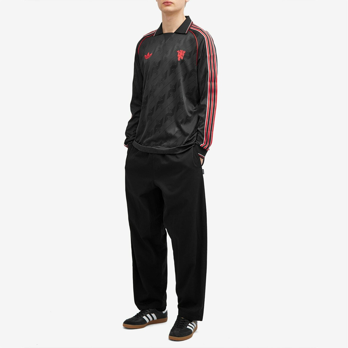 Adidas Men's MUFC Long Sleeve Jersey in Black adidas