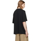 Simone Rocha Black Ruffle Rosette Boxy T-shirt