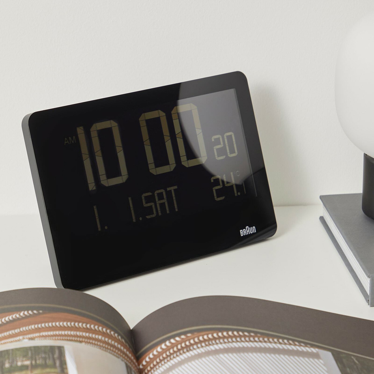 Braun BC14 Digital Wall Clock in Black