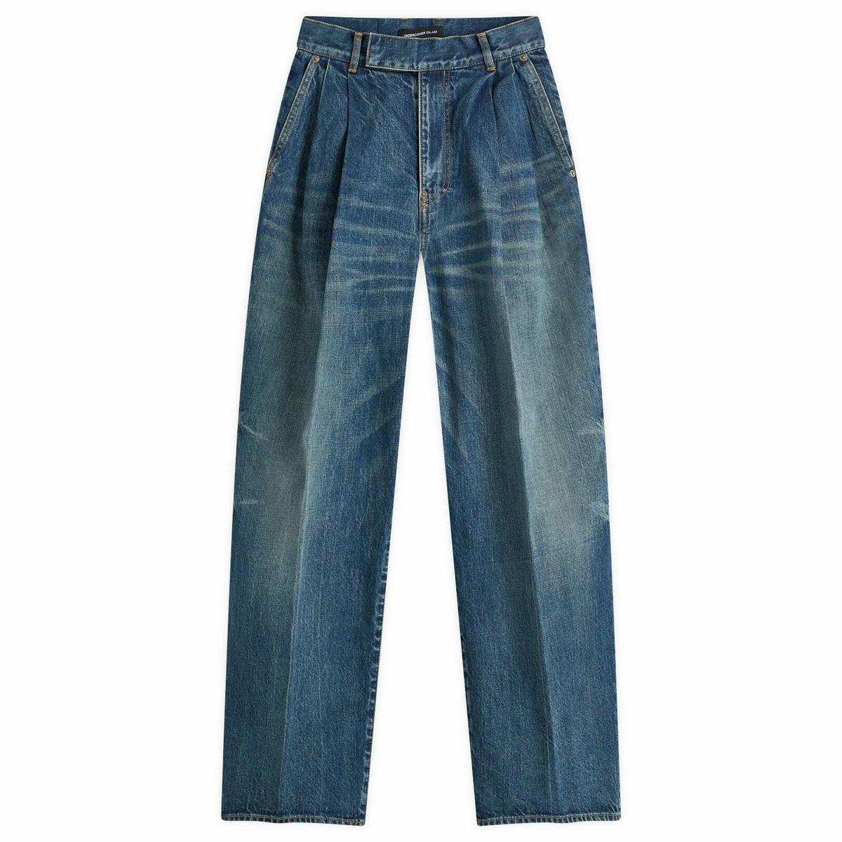 Undercover Women's Pleat Front Denim Trouser in Blue