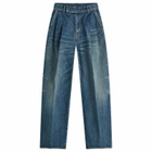 Undercover Women's Pleat Front Denim Trouser in Blue