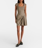 McQueen Draped gathered minidress