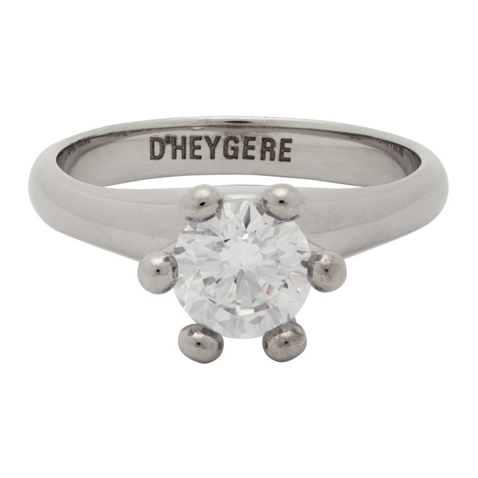 Photo: Dheygere Silver Solitare Pinky Ring