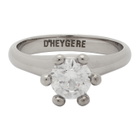 Dheygere Silver Solitare Pinky Ring