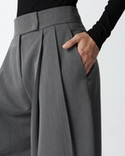 Pinko Wide Leg Tailored Trousers With Darts Excalibur Grey