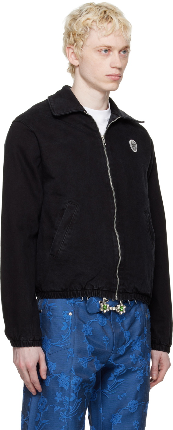 Fiorucci Black Zip-Up Denim Jacket