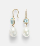 Mateo 14kt gold drop earrings with gemstones