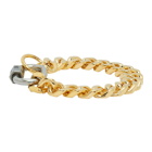 IN GOLD WE TRUST PARIS Gold and Silver Cuban Link Bracelet