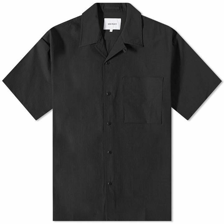 Photo: Norse Projects Men's Carsten Travel Light Short Sleeve Shirt in Black