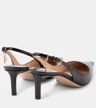 Tom Ford Angelina croc-effect leather slingback pumps