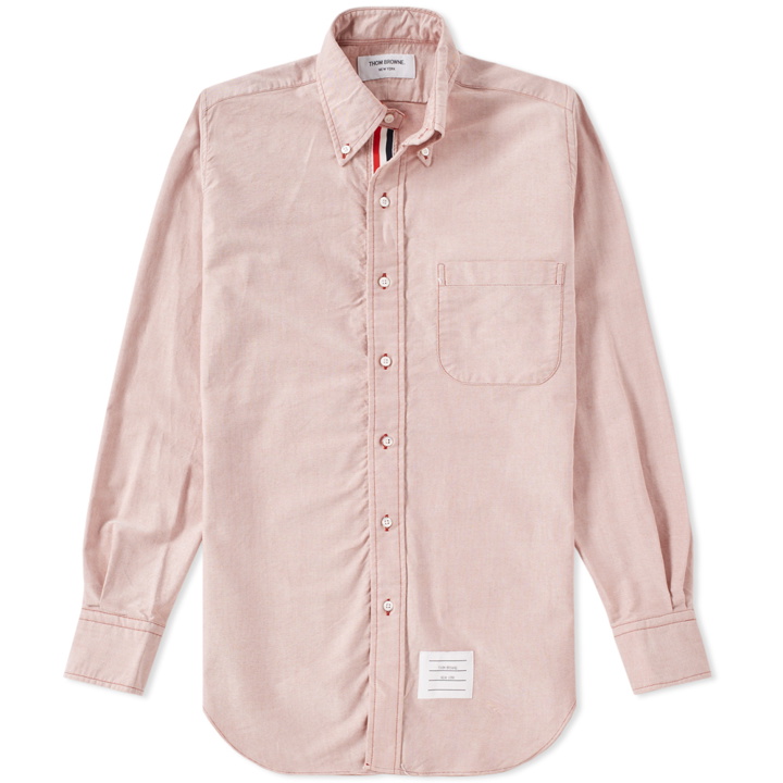 Photo: Thom Browne Classic Grosgrain Placket Oxford Shirt