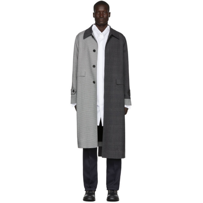 Photo: Loewe Grey Check Asymmetric Coat
