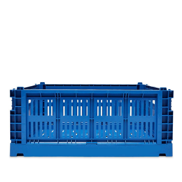 Photo: HAY Medium Recycled Colour Crate in Electric Blue