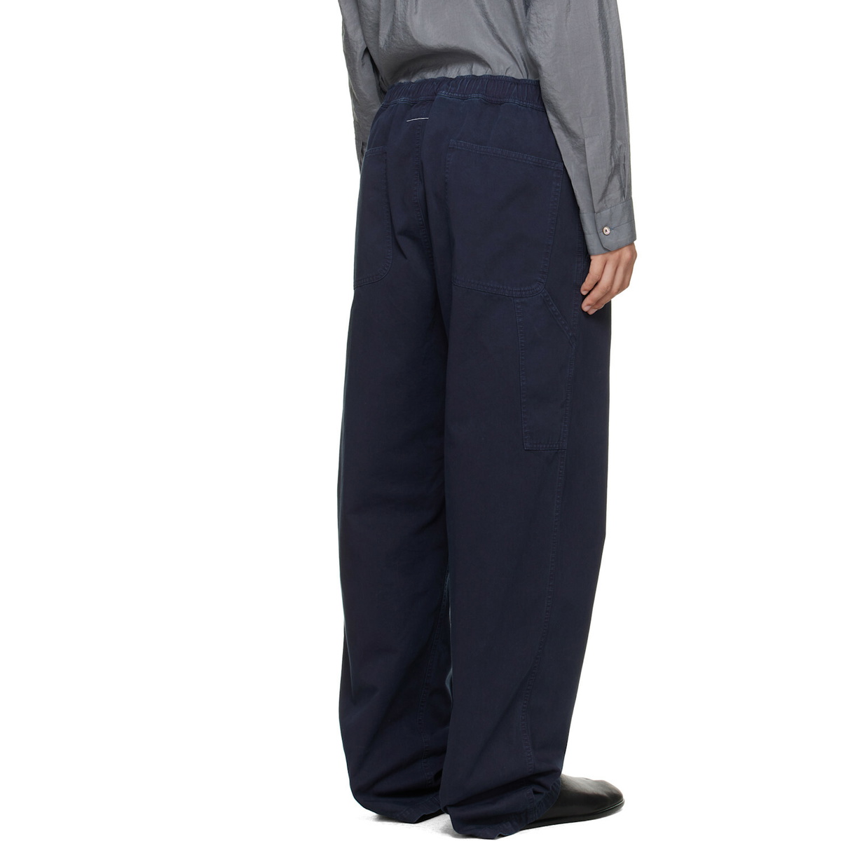 MM6 Maison Margiela Navy Cotton Twill Trousers