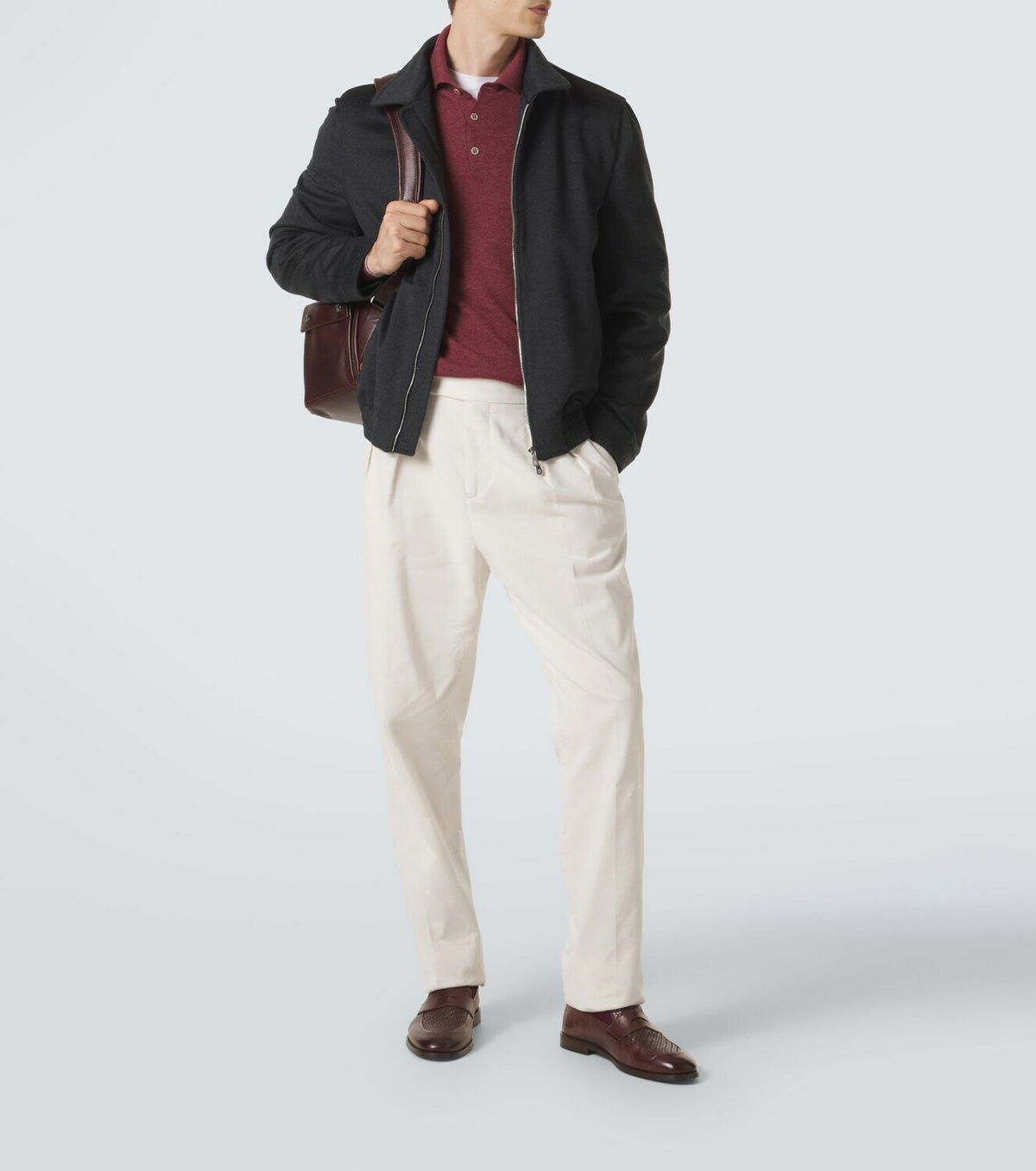 Brunello Cucinelli Virgin wool blouson jacket