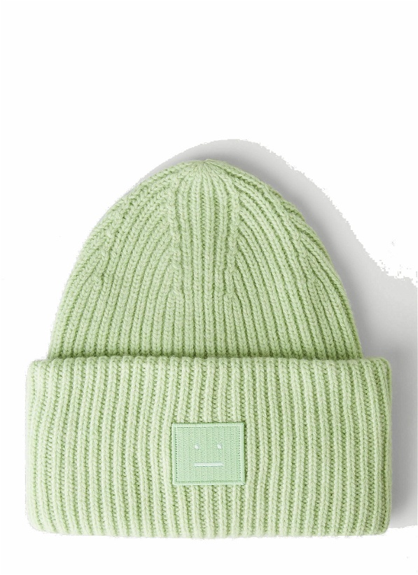 Photo: Face Patch Beanie Hat in Green