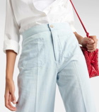 Polo Ralph Lauren Cotton chambray wide-leg pants