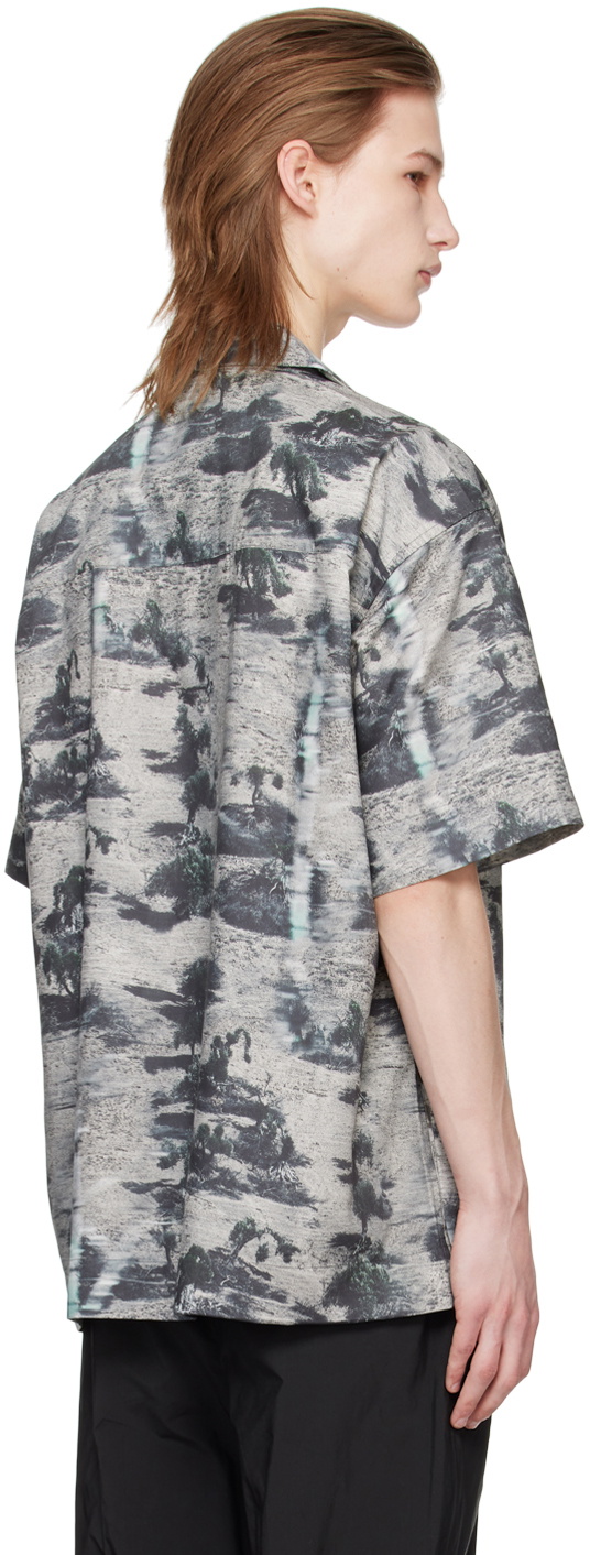 meanswhile Gray Side Slit Shirt
