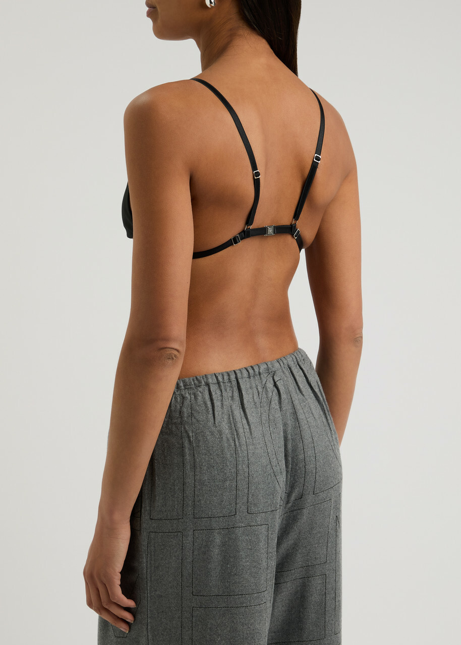 Toteme Satin Soft-cup bra Black