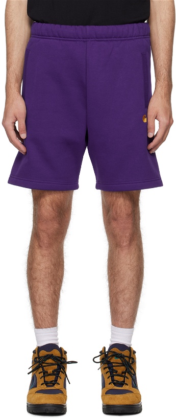 Photo: Carhartt Work In Progress Purple Chase Shorts
