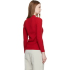 Veilance Red Conic Wool Midlayer Sweater