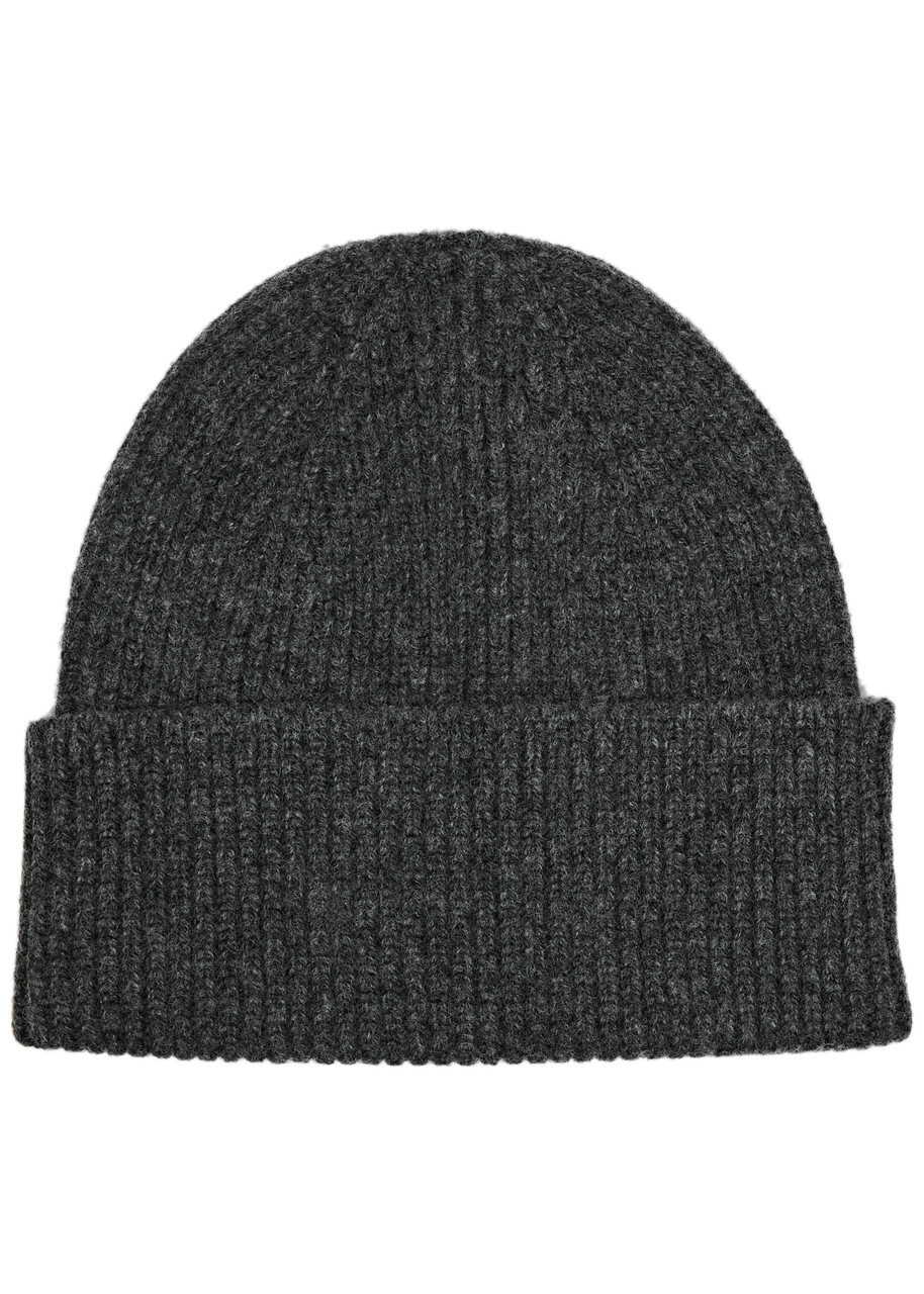 Colorful Standard Ribbed Wool Beanie - Grey - One Size
