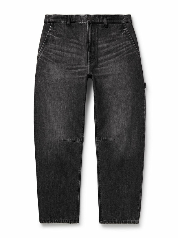 Photo: Nili Lotan - Carpenter Straight-Leg Cropped Jeans - Black