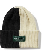 Afield Out® - Logo-Appliquéd Ribbed Two-Tone Wool Beanie