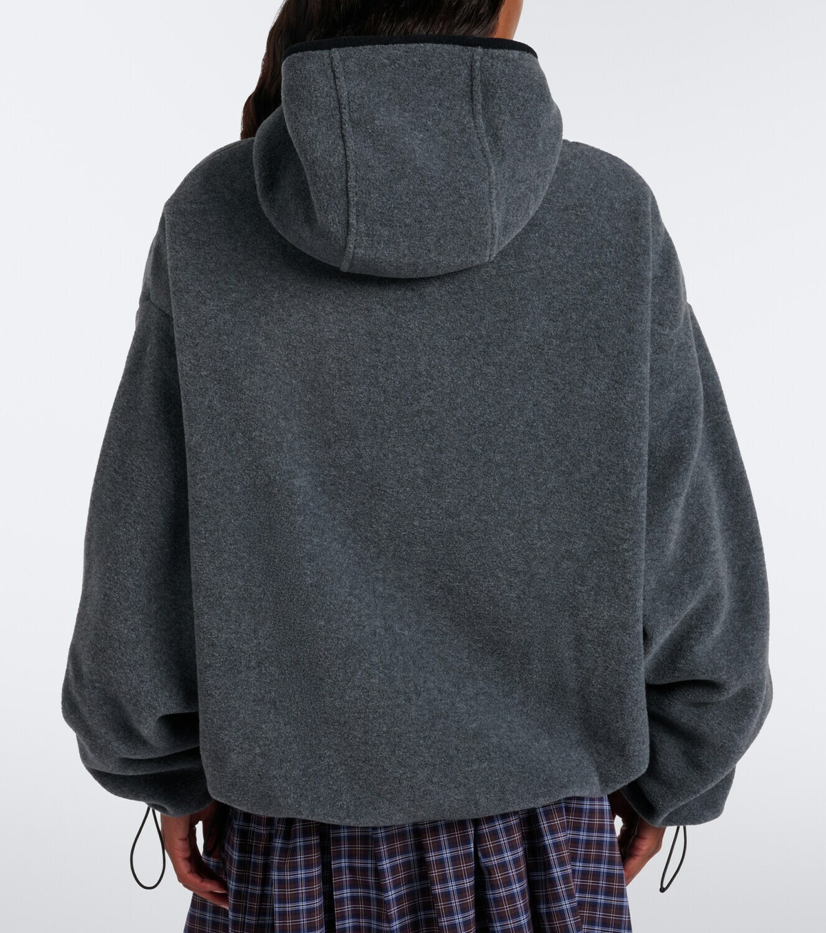 Miu Miu Hooded oversized fleece jacket