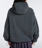 Miu Miu Hooded oversized fleece jacket