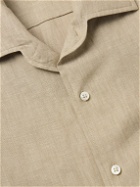 Loro Piana - André Camp-Collar Linen Shirt - Neutrals
