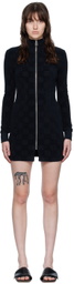 AMBUSH Black Monogram Zip Minidress